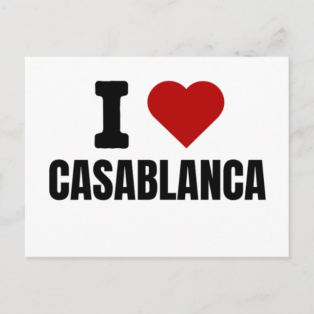 I love casablanca - I heart casablanca morocco Ankündigungspostkarte (Vorderseite)