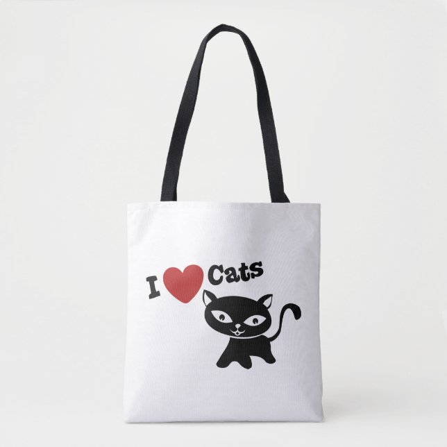 I Love Cat Tasche (Vorderseite)