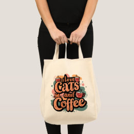 I Love Cats and Coffee Sac fourre-tout
