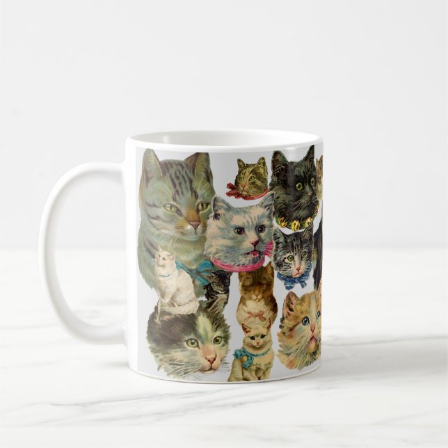 "I Love Cats" Collage Mug (Gauche)