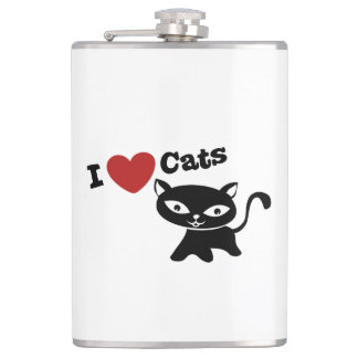 I love cats flachmann