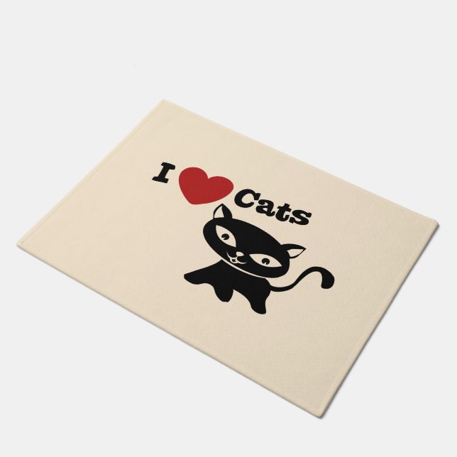 I love cats fußmatte (Schrägansicht)