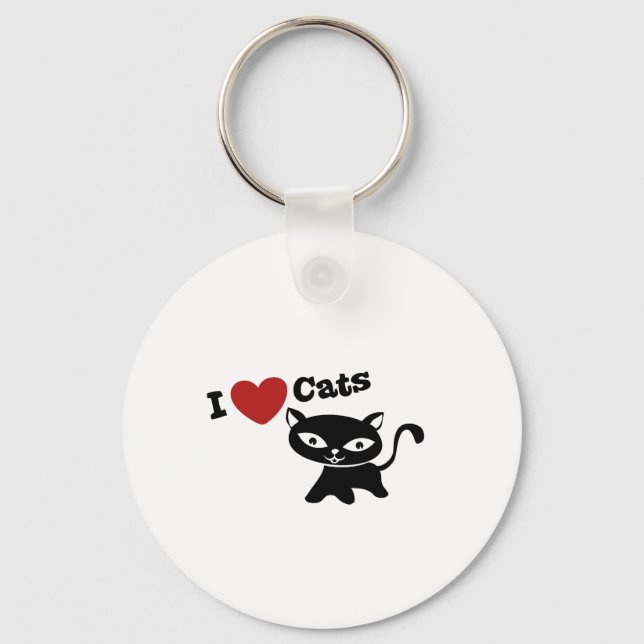 I love cats schlüsselanhänger (Vorderseite)