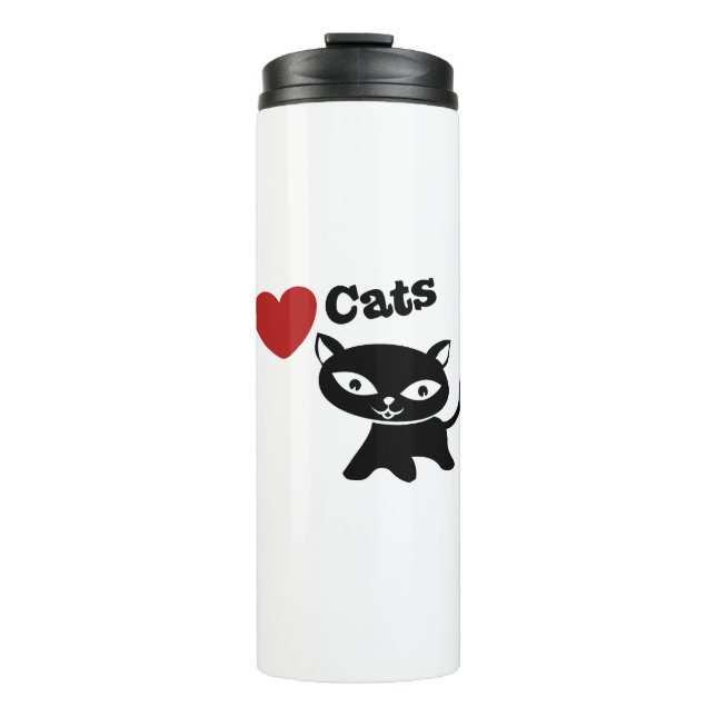I love cats thermosbecher (Vorderseite)