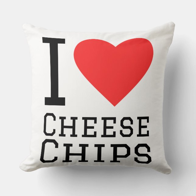 I love cheese chips  kissen (Vorderseite)