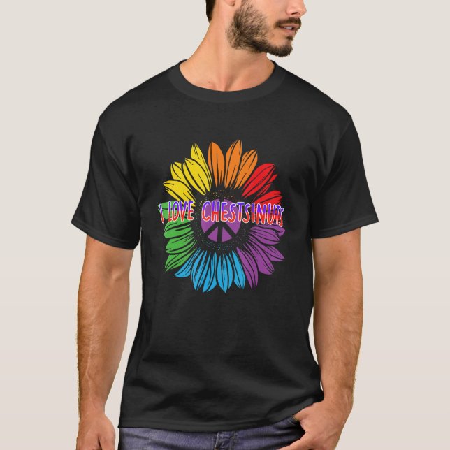 I Love Chests Nuts Bisexual Adult Humor Bi Naughty T-Shirt (Vorderseite)