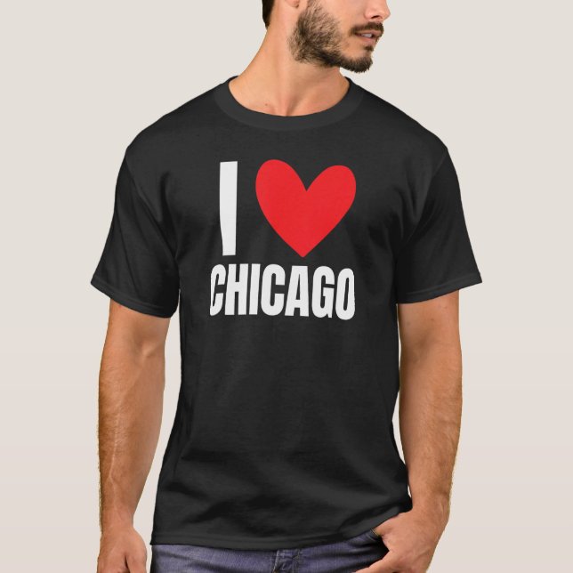 I Love Chicago Illinois Architecture Skyline Deep  T-Shirt (Vorderseite)