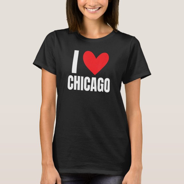 I Love Chicago Illinois Architecture Skyline Deep  T-Shirt (Vorderseite)