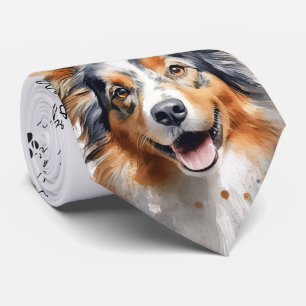 I Love Chiens Collie Chien Cravate