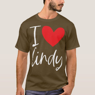 I Love Cindy Name Personalized Girl Woman Bff Frie T-Shirt
