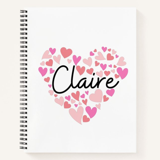 I love Claire Notizbuch (Vorderseite)