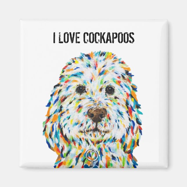 I Love Cockapoos Magnet (Devant)