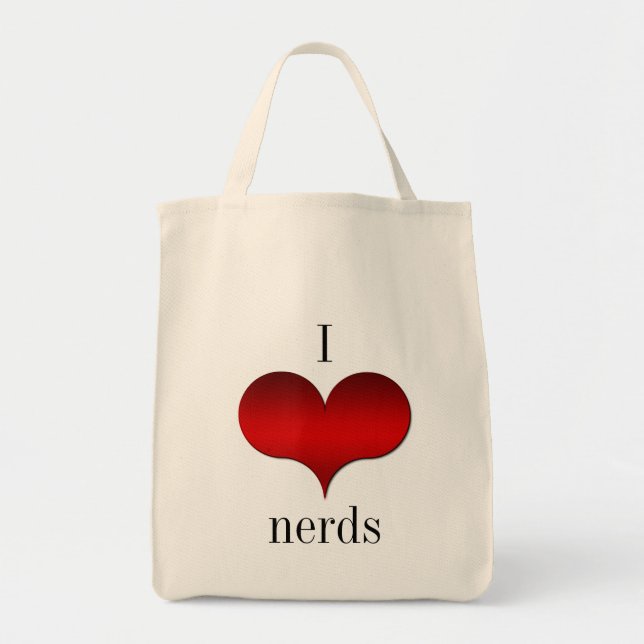 I Love (Coeur) Nerds Sac fourre-tout (Devant)
