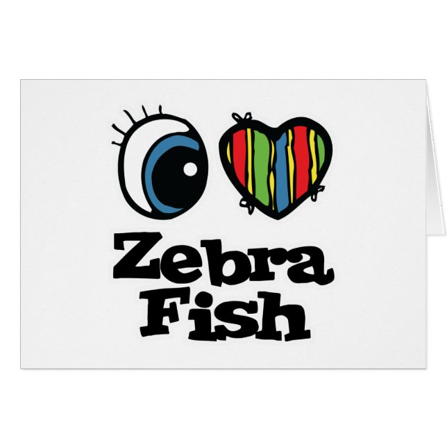 I Love (Coeur) Zebrafish (Devant horizontal)