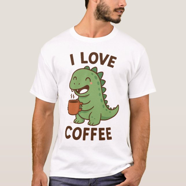 I love coffee Men's Basic T-Shirt (Devant)