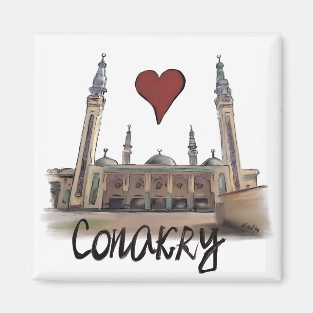 I love Conakry Magnet (Vorne)