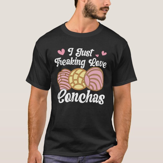 I Love Conchas Pan Dulce Latina Mexican Mujer Conc T-Shirt (Vorderseite)