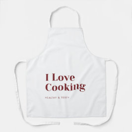 I Love Cooking Apron Healthy & Tasty Kitchen Wear  Schürze
