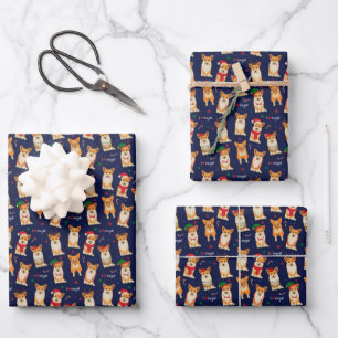 I Love Corgis Christmas Enveloppement Feuilles de 