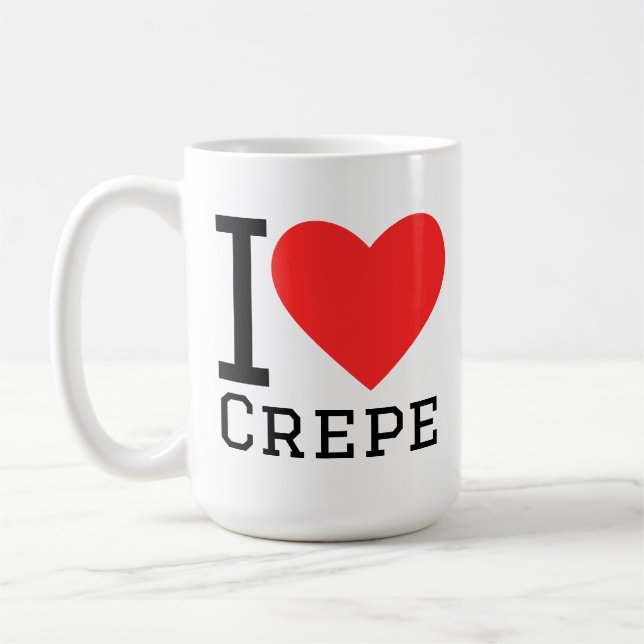 I love crepe kaffeetasse (Links)