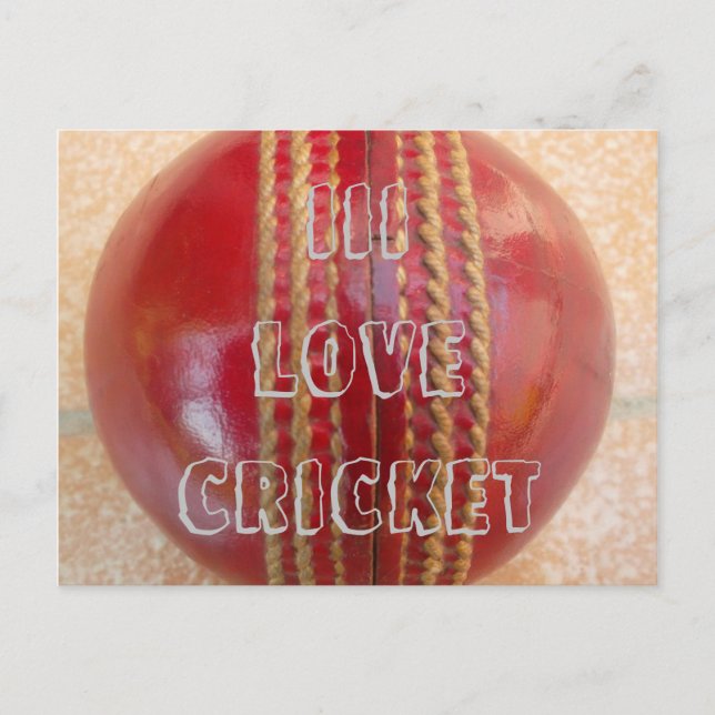 I Love Cricket jeu Personnaliser Carte postale du  (Devant)