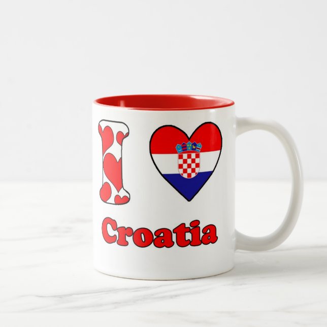 I love Croatia Zweifarbige Tasse (Rechts)