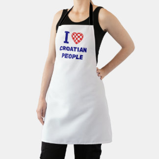 I Love Croatian People Schürze