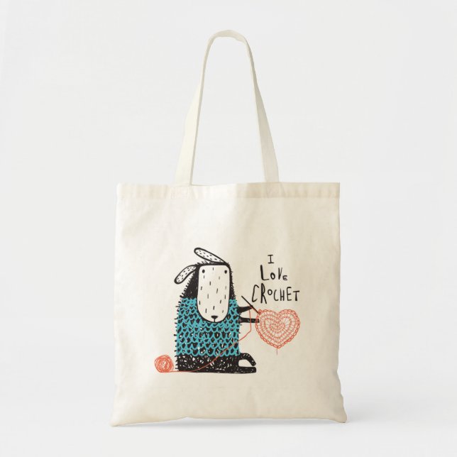 I Love Crochet Sac fourre-tout (Devant)