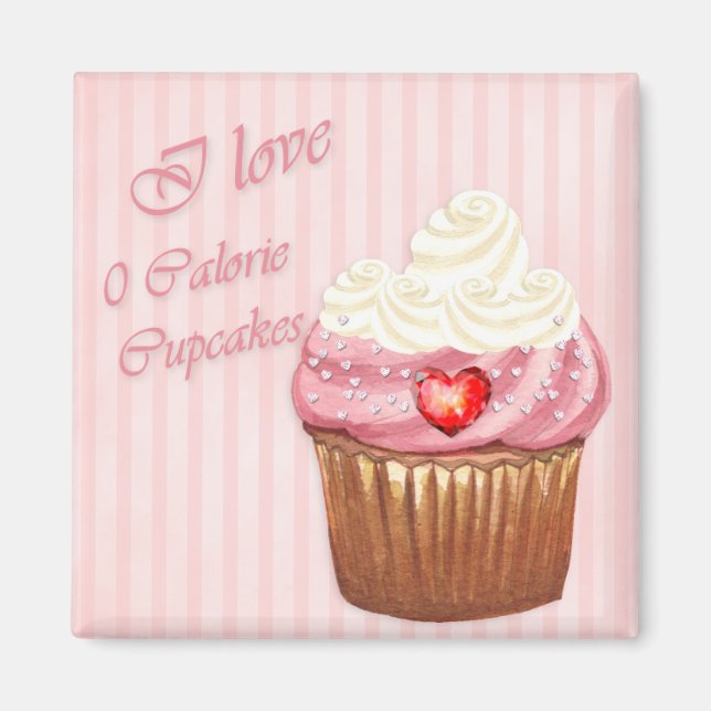I Love Cupcakes Refrigerator Magnet (Devant)