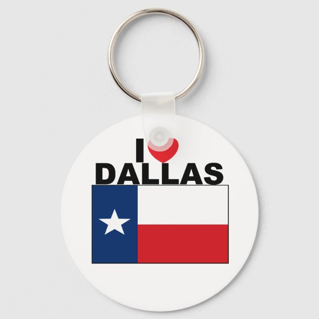 I Love Dallas, TX Schlüsselanhänger (Vorderseite)