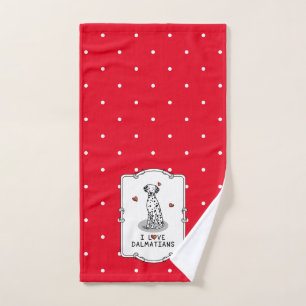I Love Dalmatians (noir 1) Coeurs Amusants