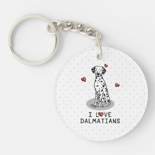I Love Dalmatians (noir 1) Coeurs mignons