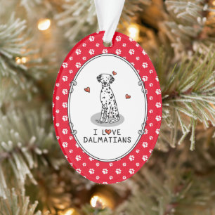 I Love Dalmatians (noir 1) Coeurs mignons