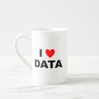 I Love Data Bone China Mug | Geek Coffee Cup Prozellantasse