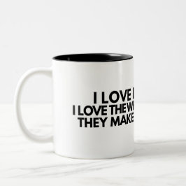I Love Deadlines Whooshing Noise Funny Office Mug Zweifarbige Tasse