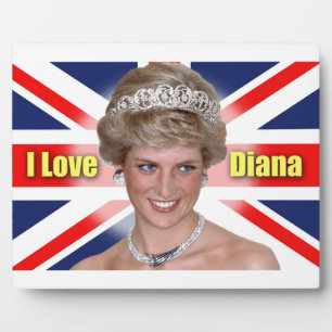 'I Love Diana' HRH Princess Diana Fotoplatte