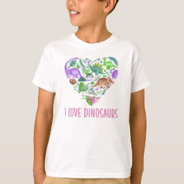I Love Dinosaurs, Dinosaur Heart Valentine T-Shirt