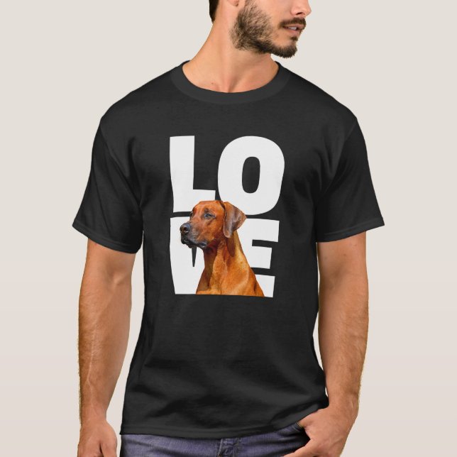 I Love Dogs Cute Rhodesian Ridgeback T T-Shirt (Vorderseite)