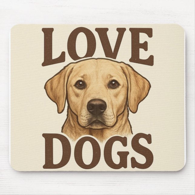 I Love Dogs Mouse Pad Mousepad (Vorne)