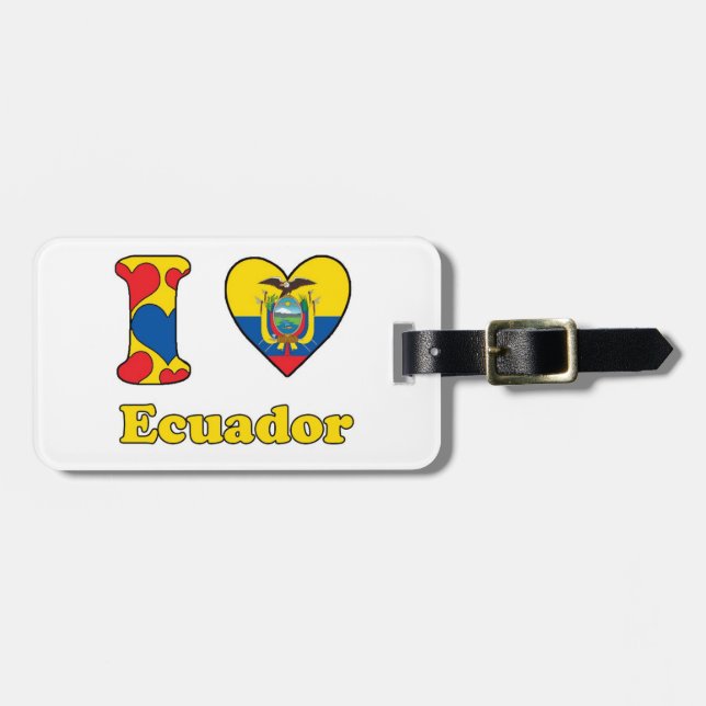 I love Ecuador Gepäckanhänger (Vorderseite horizontal)