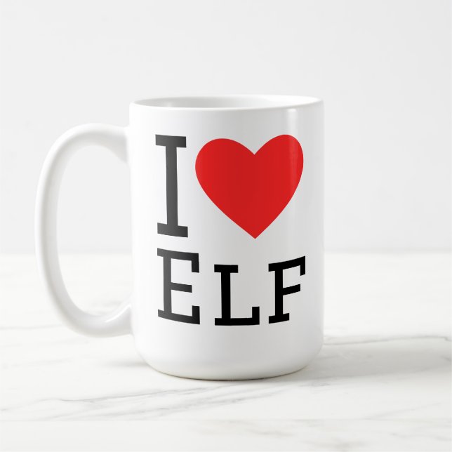 I love elf kaffeetasse (Links)