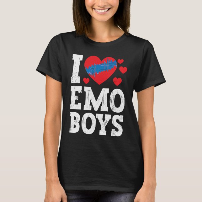 I Love Emo Boys  emo boys T-Shirt (Vorderseite)