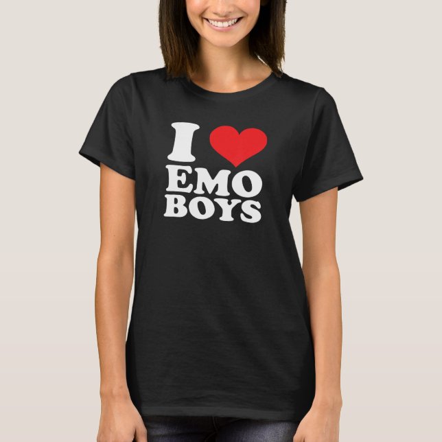 I Love Emo Boys T-Shirt (Vorderseite)