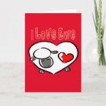 I Love Ewe Romantic Quotes Karte<br><div class="desc">Love Ewe. This cute and cuddly sheep design is a fun and playful way to share your love on Valentine's Day, Mother's Day, Birthdays or any special chance. Tags: "i love you", "happy valentines day", "cute red and white stripes", "playful romantic fun", "i love ewe", "funny whimsical sheep", "birthday mothers...</div>