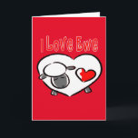 I Love Ewe Romantic Quotes Karte<br><div class="desc">Love Ewe. This cute and cuddly sheep design is a fun and playful way to share your love on Valentine's Day, Mother's Day, Birthdays or any special chance. Tags: "i love you", "happy valentines day", "cute red and white stripes", "playful romantic fun", "i love ewe", "funny whimsical sheep", "birthday mothers...</div>