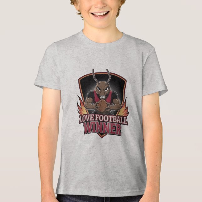 I love football  Tri-Blend shirt (Vorderseite)
