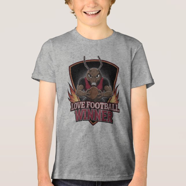 I love football  Tri-Blend shirt (Vorderseite)