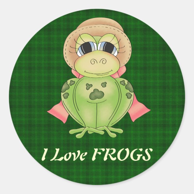 I Love FROGS autocollant (Devant)