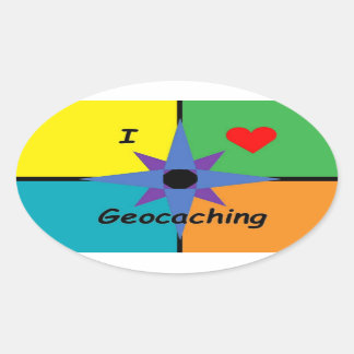 I Love Géocaching autocollant