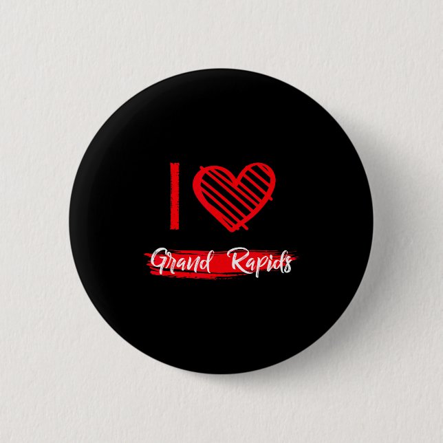 I Love Grand Rads I Heart Grand Rads  Button (Vorderseite)